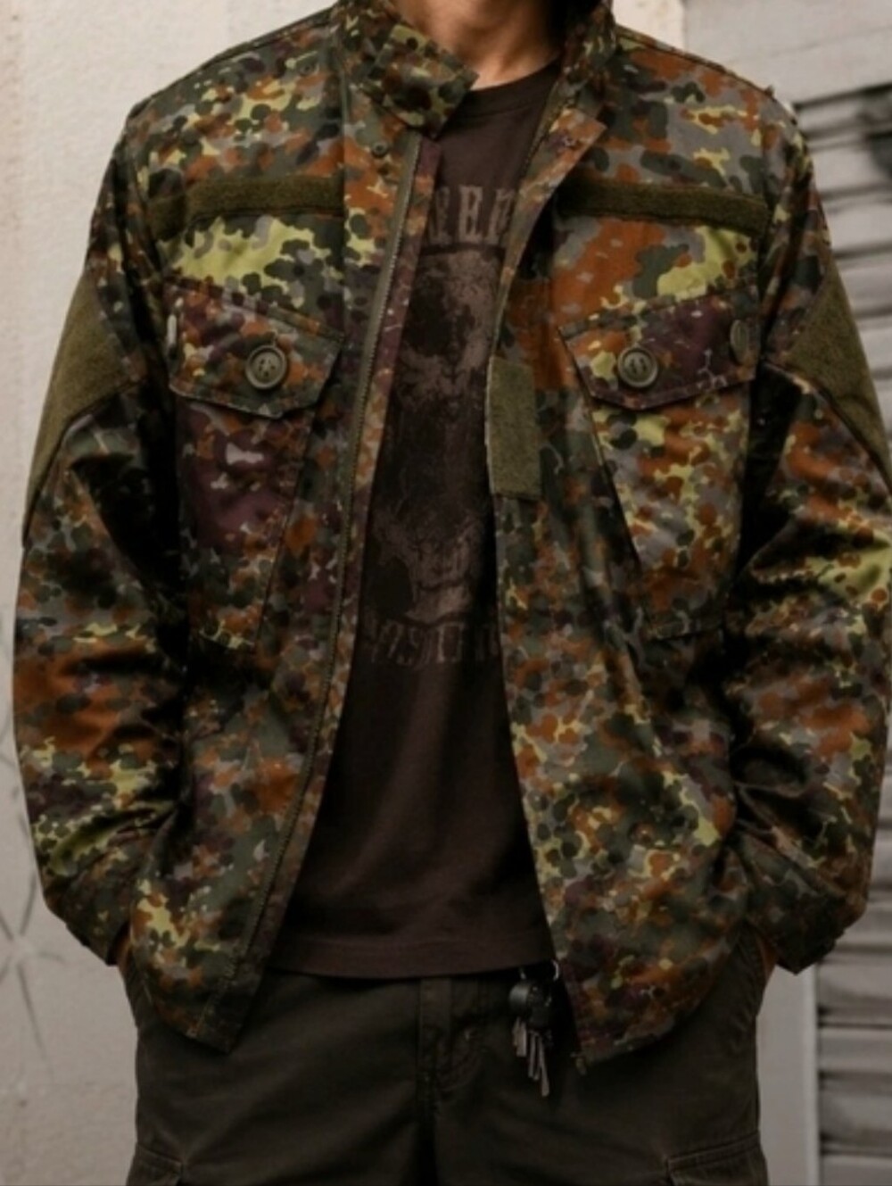 TACGEAR Y2K Flecktarn Camo Field Jacket- Unique Style And Texture